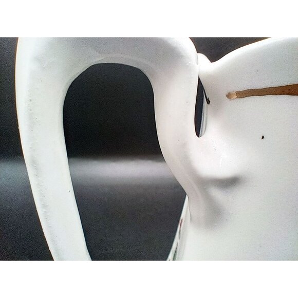 House of Webster Vintage Floral Pitcher 16oz Porcelain Gold Trim Victorian Style - Picture 9 of 15